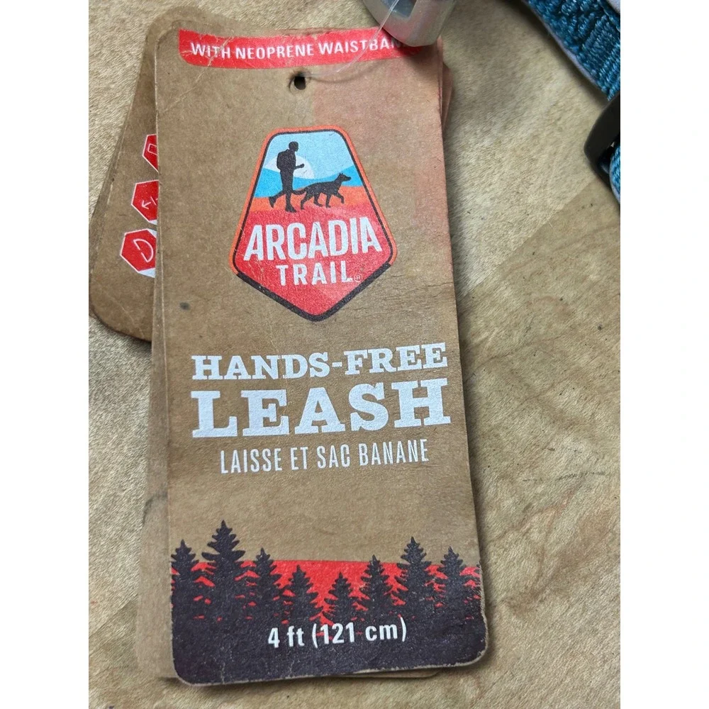 Arcadia Trail Hands-Free Leash Unisex 4ft Blue Hands‎ Free Rope Reflective NEW